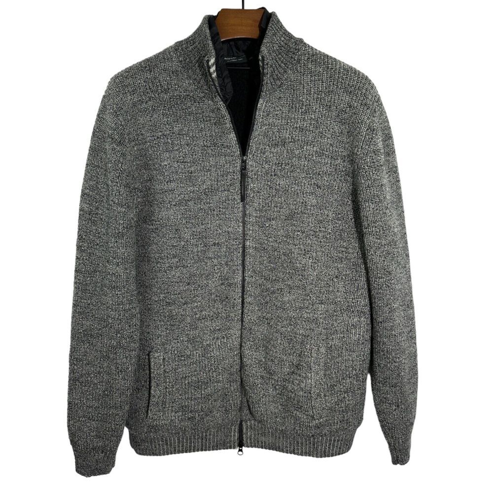 RODD & GUNN Gray Full Zip Merino Wool‎ Jumper Heavyweight Sweater Size 2XL XXL